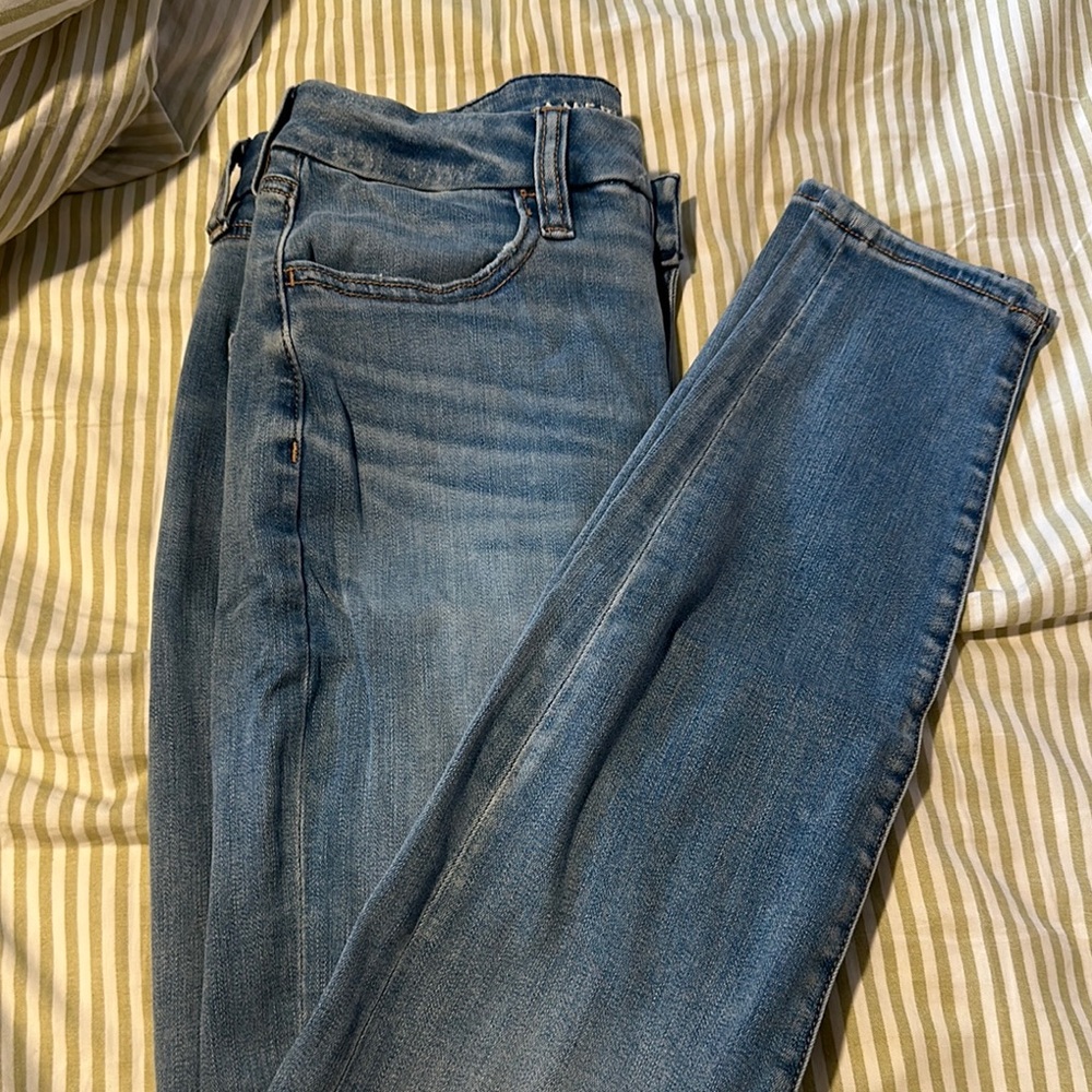 American Eagle Outfitters Curvy High-rise Blue Skinny Jeggings
